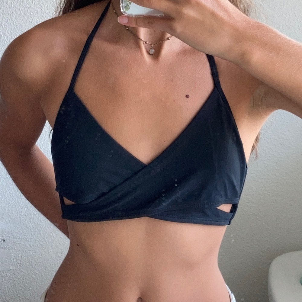 Black bathing suit top